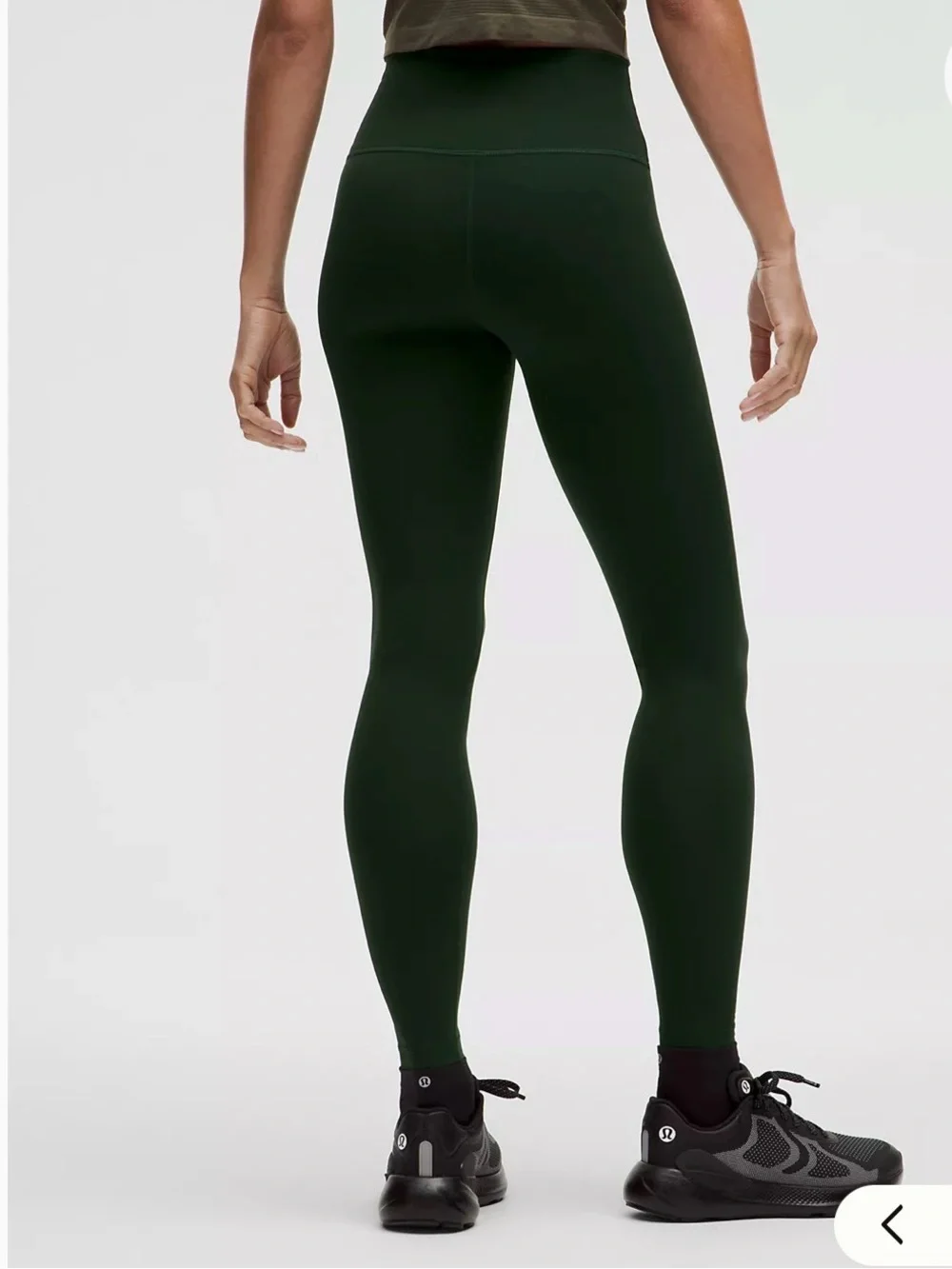 Lululemon Olive Green Racerback Crop Tank Top size S